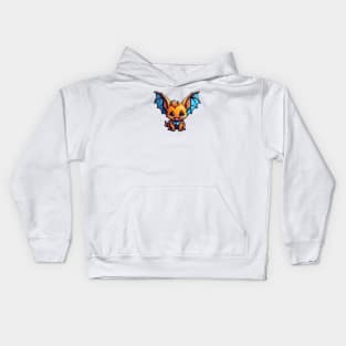 Adorable little bat with big blue wings Kids Hoodie